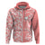 Hawaii Kauai Island Hoodie Hibiscus Pattern Seamless Tribal Simple Pink Pastel LT03 Zip Hoodie Pink - Polynesian Pride