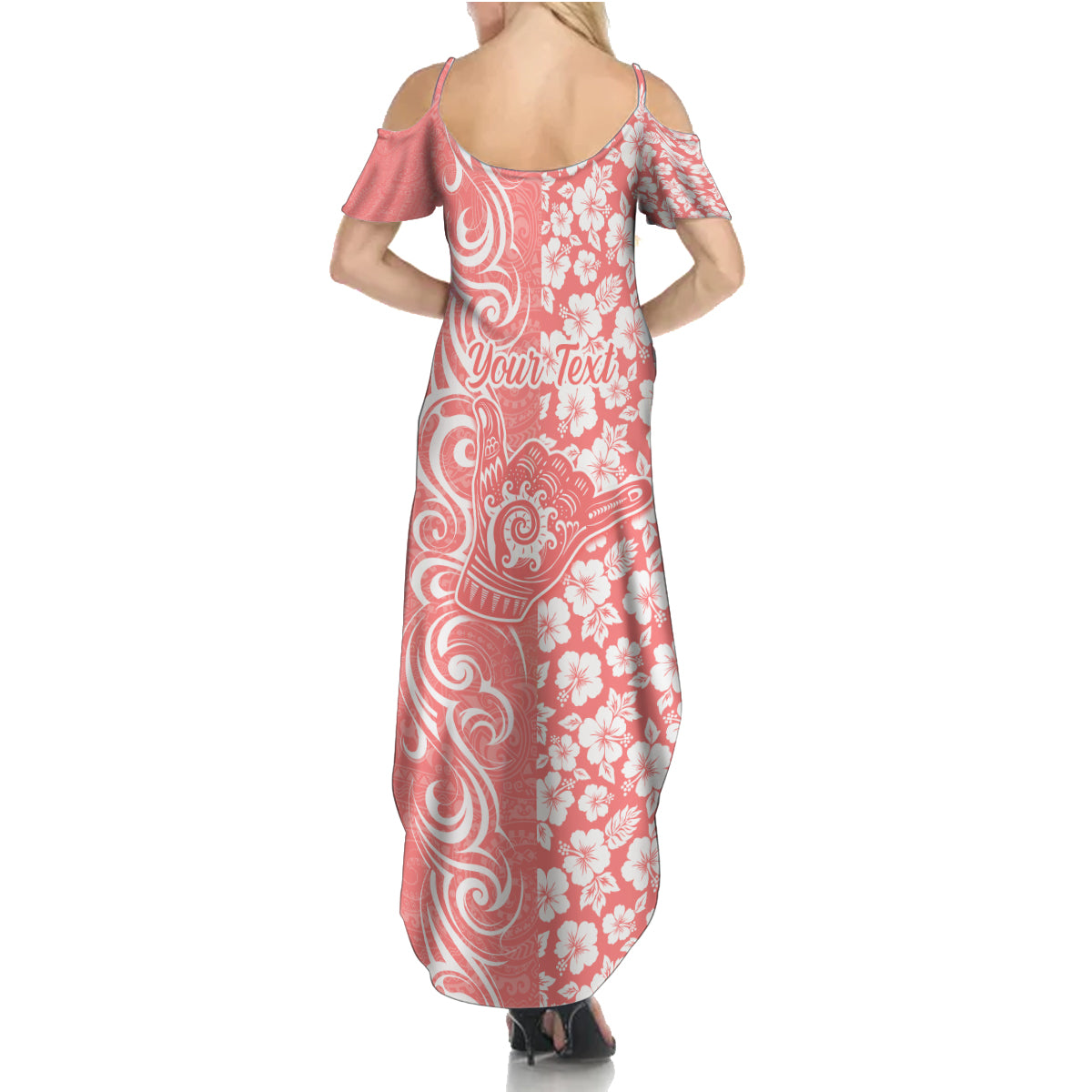 Custom Hawaii Kauai Island Family Matching Summer Maxi Dress and Hawaiian Shirt Hibiscus Pattern Seamless Tribal Simple Pink Pastel LT03 - Polynesian Pride