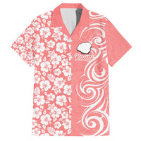 Custom Hawaii Kauai Island Hawaiian Shirt Hibiscus Pattern Seamless Tribal Simple Pink Pastel LT03 Pink - Polynesian Pride