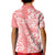 Custom Hawaii Kauai Island Kid Polo Shirt Hibiscus Pattern Seamless Tribal Simple Pink Pastel LT03 - Polynesian Pride