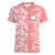 Custom Hawaii Kauai Island Women V Neck T Shirt Hibiscus Pattern Seamless Tribal Simple Pink Pastel LT03 Female Pink - Polynesian Pride