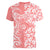 Custom Hawaii Kauai Island Women V Neck T Shirt Hibiscus Pattern Seamless Tribal Simple Pink Pastel LT03 - Polynesian Pride
