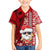 Custom Mele Kalikimaka Hawaii Christmas Family Matching Puletasi Dress and Hawaiian Shirt Santa Claus Kakau Tribal Mix Polynesia Tattoo LT03 Son's Shirt Red - Polynesian Pride