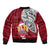 French Polynesia Christmas Bomber Jacket Santa Hold Seal with Polynesian Tribal Tattoo LT03 - Polynesian Pride