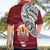 French Polynesia Christmas Hawaiian Shirt Santa Hold Seal with Polynesian Tribal Tattoo LT03 - Polynesian Pride