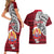 Custom French Polynesia Christmas Couples Matching Short Sleeve Bodycon Dress and Hawaiian Shirt Santa Hold Seal with Polynesian Tribal Tattoo LT03 - Polynesian Pride