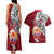 Custom French Polynesia Christmas Couples Matching Tank Maxi Dress and Hawaiian Shirt Santa Hold Seal with Polynesian Tribal Tattoo LT03 - Polynesian Pride