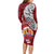Custom French Polynesia Christmas Long Sleeve Bodycon Dress Santa Hold Seal with Polynesian Tribal Tattoo LT03 - Polynesian Pride