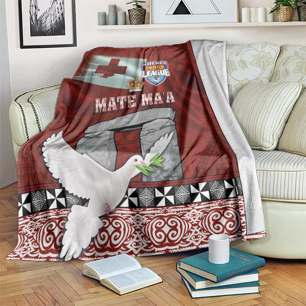 Mate Ma'a Tonga Blanket Haʻamonga ʻa Maui and White Dove - Tongan Kupesi Ngatu