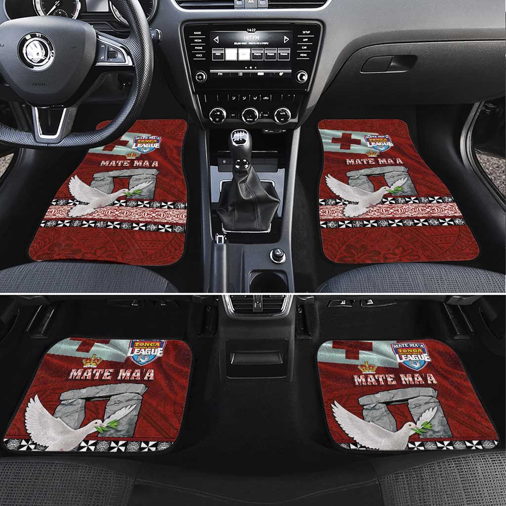 Mate Ma'a Tonga Car Mats Haʻamonga ʻa Maui and White Dove - Tongan Kupesi Ngatu