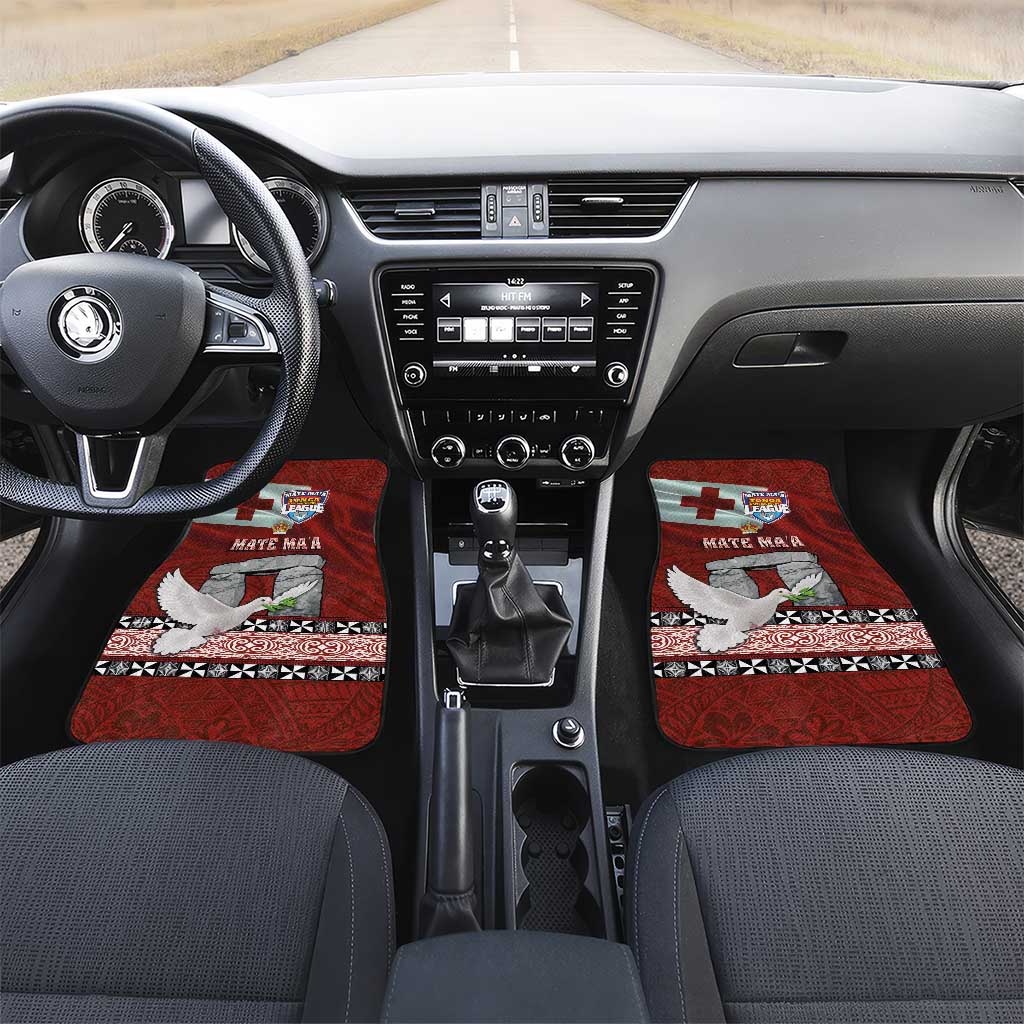 Mate Ma'a Tonga Car Mats Haʻamonga ʻa Maui and White Dove - Tongan Kupesi Ngatu