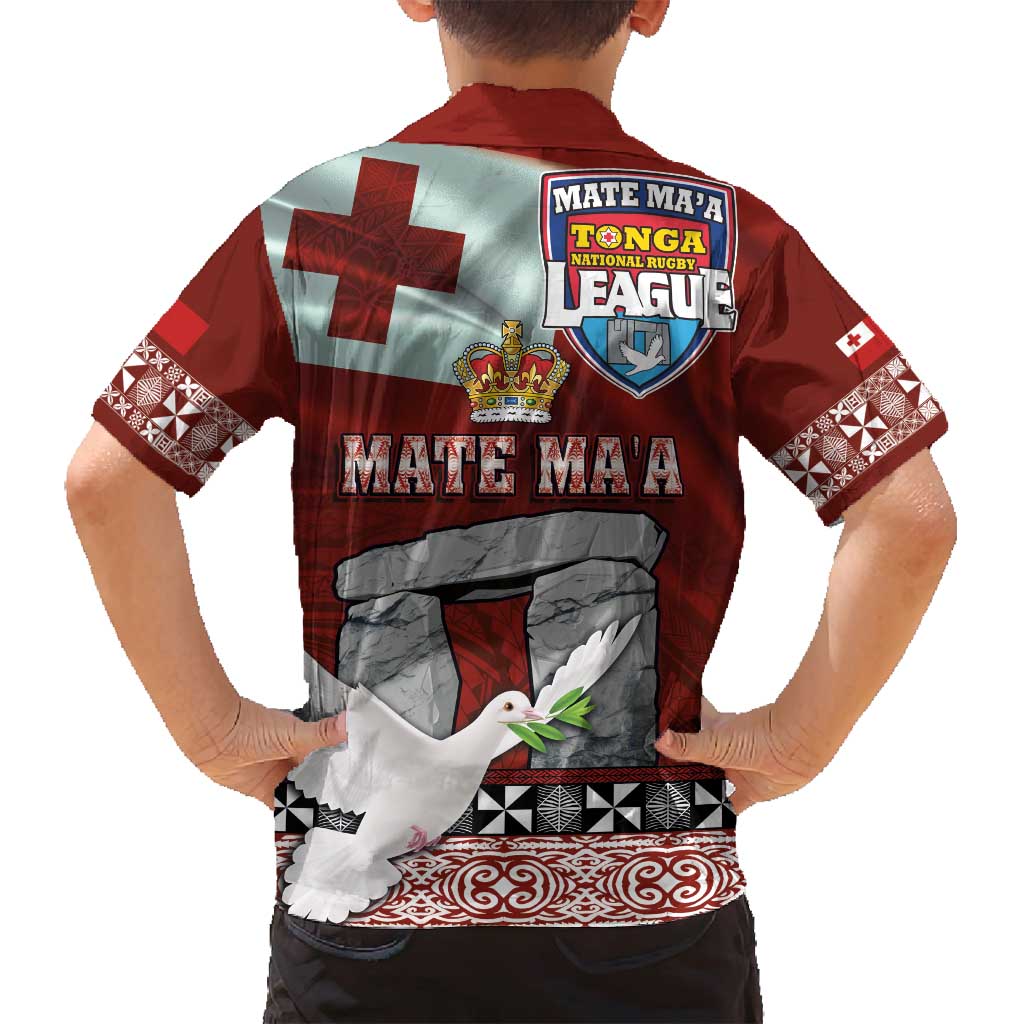 Mate Ma'a Tonga Family Matching Puletasi and Hawaiian Shirt Haamonga a Maui and White Dove - Tongan Kupesi Ngatu LT03 - Polynesian Pride
