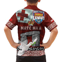Mate Ma'a Tonga Family Matching Short Sleeve Bodycon Dress and Hawaiian Shirt Haamonga a Maui and White Dove - Tongan Kupesi Ngatu LT03 - Polynesian Pride
