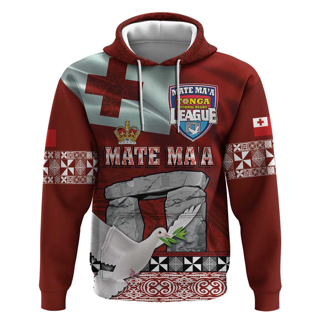 Mate Ma'a Tonga Hoodie Haʻamonga ʻa Maui and White Dove - Tongan Kupesi Ngatu