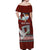 Mate Ma'a Tonga Off Shoulder Maxi Dress Haʻamonga ʻa Maui and White Dove - Tongan Kupesi Ngatu