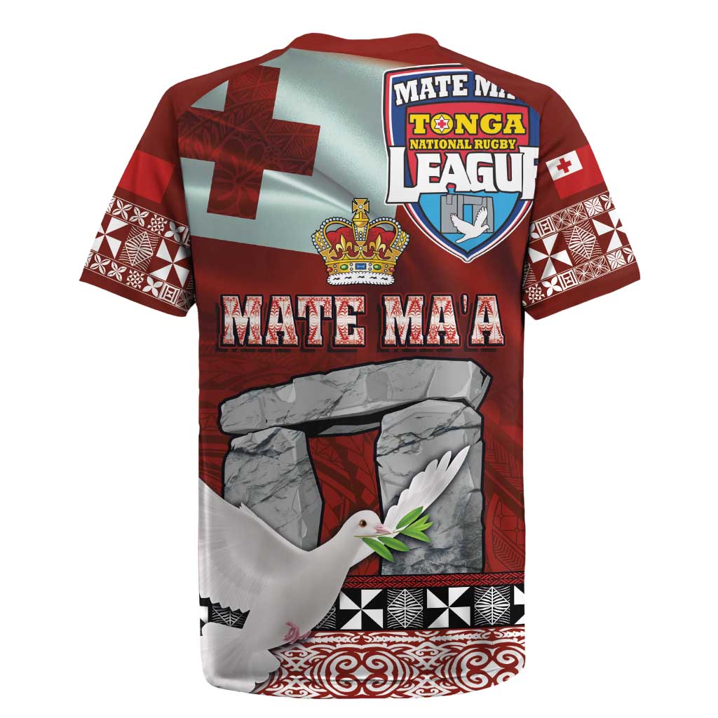 Mate Ma'a Tonga Rugby Jersey Haʻamonga ʻa Maui and White Dove - Tongan Kupesi Ngatu