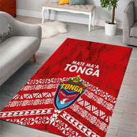 Mate Ma'a Tonga Area Rug Douple White Dove and Kupesi Ngatu Art Tattoo