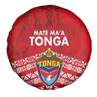 Mate Ma'a Tonga Spare Tire Cover Douple White Dove and Kupesi Ngatu Art Tattoo