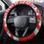 Mate Ma'a Tonga Steering Wheel Cover Douple White Dove and Kupesi Ngatu Art Tattoo