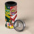 Custom Mate Ma'a Tonga and Australia Kangaroo 4 in 1 Can Cooler Tumbler Nation Seal with Mascot Aboriginal and Tongan Kupesi Ngatu Art