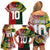 Custom Mate Ma'a Tonga and Australia Kangaroo Family Matching Off Shoulder Short Dress and Hawaiian Shirt Nation Seal with Mascot Aboriginal and Tongan Kupesi Ngatu Art