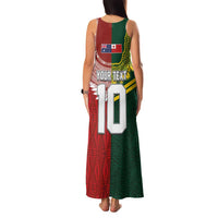 Custom Mate Ma'a Tonga and Australia Kangaroo Family Matching Tank Maxi Dress and Hawaiian Shirt Nation Seal with Mascot Aboriginal and Tongan Kupesi Ngatu Art