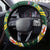 Mate Ma'a Tonga and Australia Kangaroo Steering Wheel Cover Nation Seal with Mascot Aboriginal and Tongan Kupesi Ngatu Art