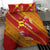 Rotuma Island Bedding Set Fijian Tapa with Polynesian Art and Hibiscus