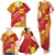 Rotuma Island Family Matching Tank Maxi Dress and Hawaiian Shirt Fijian Tapa with Polynesian Art and Hibiscus