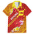 Rotuma Island Family Matching Tank Maxi Dress and Hawaiian Shirt Fijian Tapa with Polynesian Art and Hibiscus