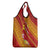 Rotuma Island Grocery Bag Fijian Tapa with Polynesian Art and Hibiscus