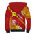 Rotuma Island Sherpa Hoodie Fijian Tapa with Polynesian Art and Hibiscus