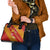 Rotuma Island Shoulder Handbag Fijian Tapa with Polynesian Art and Hibiscus