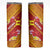 Rotuma Island Skinny Tumbler Fijian Tapa with Polynesian Art and Hibiscus