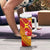 Rotuma Island Tumbler With Handle Fijian Tapa with Polynesian Art and Hibiscus