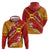 Rotuma Island Zip Hoodie Fijian Tapa with Polynesian Art and Hibiscus