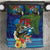 Fiji Iguana-Coat of Arms Bedding Set with Hibiscus and Plumeria Palm Tree Tapa Art