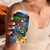 Fiji Iguana-Coat of Arms 4 in 1 Can Cooler Tumbler with Hibiscus and Plumeria Palm Tree Tapa Art