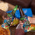 Fiji Iguana-Coat of Arms 4 in 1 Can Cooler Tumbler with Hibiscus and Plumeria Palm Tree Tapa Art