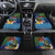 Fiji Iguana-Coat of Arms Car Mats with Hibiscus and Plumeria Palm Tree Tapa Art