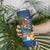 Fiji Iguana-Coat of Arms Skinny Tumbler with Hibiscus and Plumeria Palm Tree Tapa Art