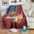 Personalised Fiji and Rotuma Together Blanket Fjian Masi and Pacific Pattern Mix Culture