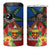 Personalised Fiji and Rotuma Together 4 in 1 Can Cooler Tumbler Fjian Masi and Pacific Pattern Mix Culture