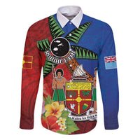 Personalised Fiji and Rotuma Together Family Matching Off The Shoulder Long Sleeve Dress and Hawaiian Shirt Fjian Masi and Pacific Pattern Mix Culture