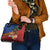 Personalised Fiji and Rotuma Together Shoulder Handbag Fjian Masi and Pacific Pattern Mix Culture