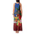 Personalised Fiji and Rotuma Together Tank Maxi Dress Fjian Masi and Pacific Pattern Mix Culture