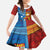Personalised Fiji and Rotuma Together Family Matching Off Shoulder Maxi Dress and Hawaiian Shirt Tapa and Pacific Art Pattern with Cultural Emblems Half Style