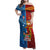 Personalised Fiji and Rotuma Together Family Matching Off Shoulder Maxi Dress and Hawaiian Shirt Tapa and Pacific Art Pattern with Cultural Emblems Half Style