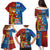 Personalised Fiji and Rotuma Together Family Matching Puletasi and Hawaiian Shirt Tapa and Pacific Art Pattern with Cultural Emblems Half Style