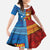 Personalised Fiji and Rotuma Together Family Matching Tank Maxi Dress and Hawaiian Shirt Tapa and Pacific Art Pattern with Cultural Emblems Half Style